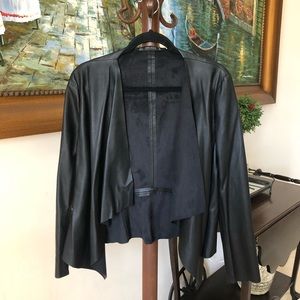 Zara Black Faux Leather Jacket